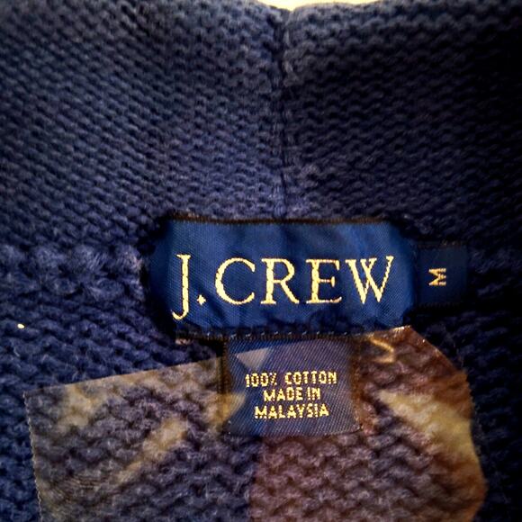 J.CREW Sweater Men's Medium Blue Knitted Ribbed Cuff & Hem Roll Neck Classic Fit - Picture 3 of 6